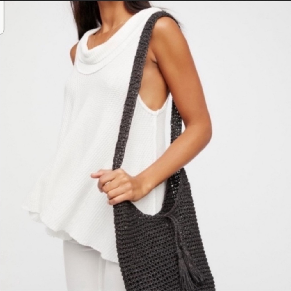 We The Free Swing It Cowl Waffle Knit Top